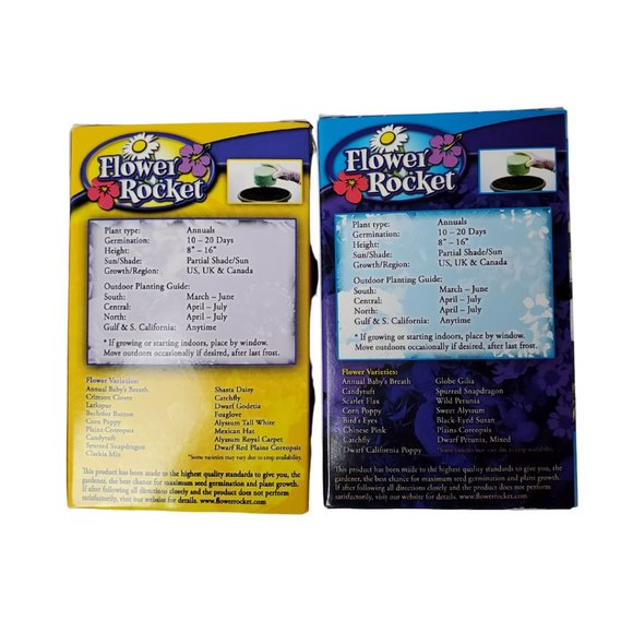 Flower Rocket Seed Garden Gift Set 7 Piece… - Picture 5 of 9